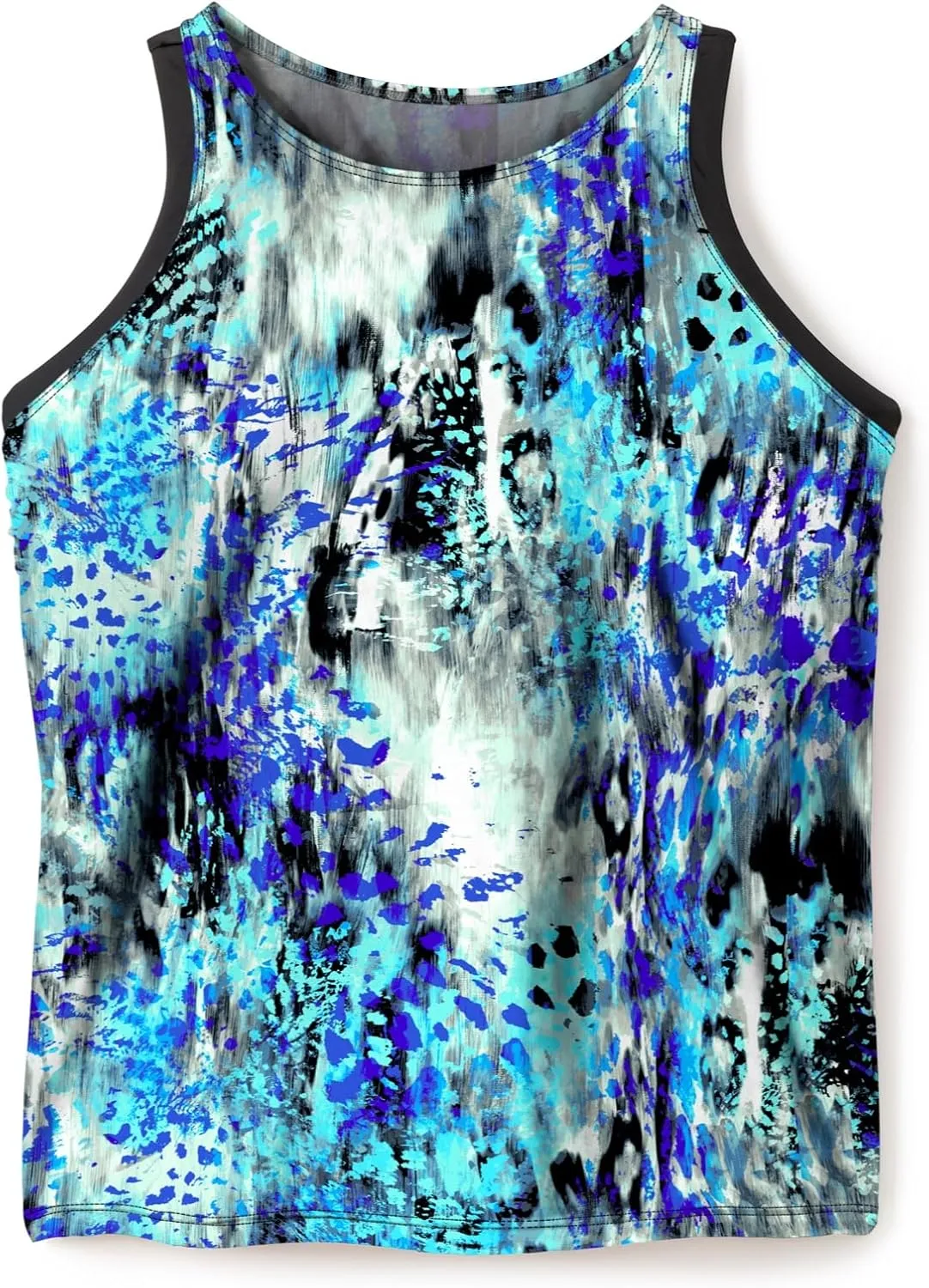 Swim 365 Women's Plus Size Longer-Length Racerback Tankini Top