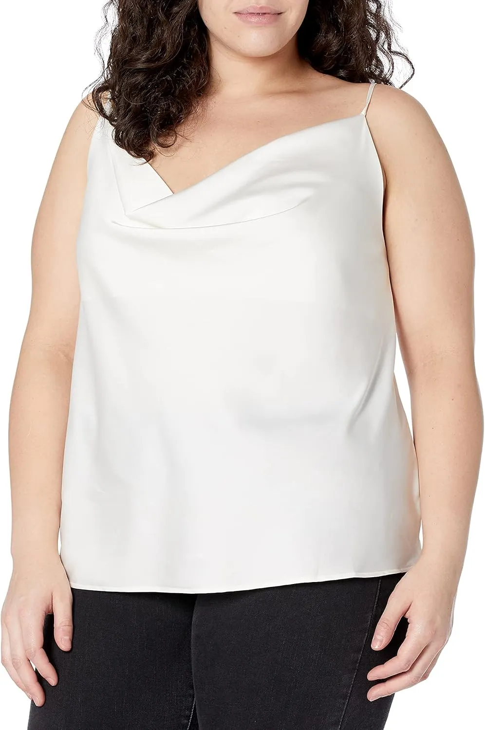 The Drop Women's Christy Cowl-Neck Cami Silky Stretch Top