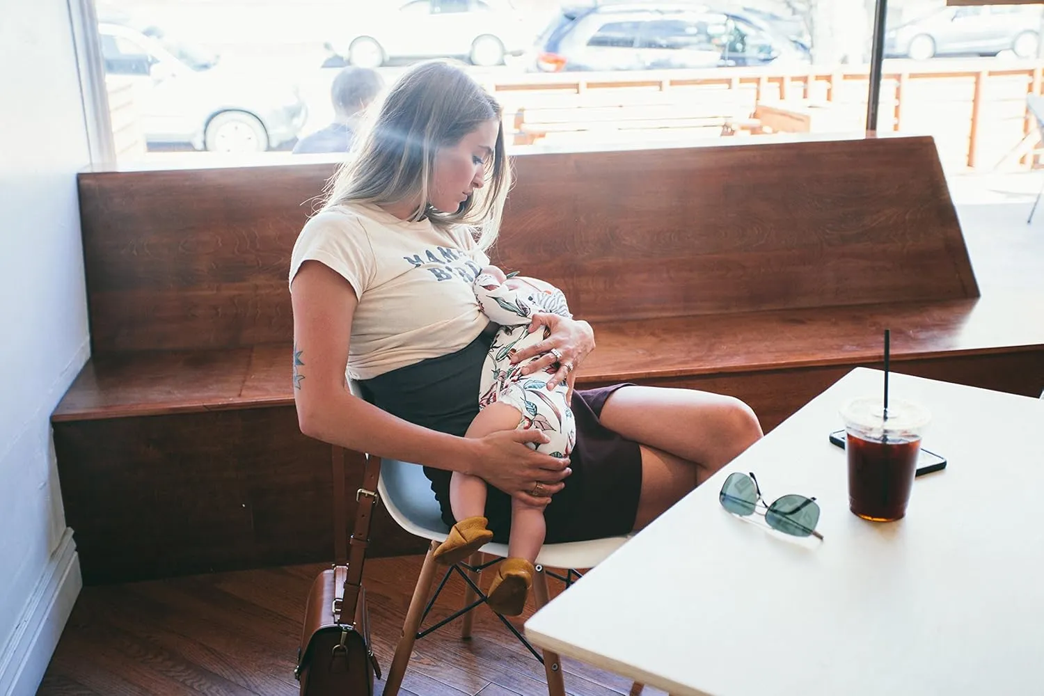 The Open Busted Breastfeeding Tank Top 2 PackBlack and White