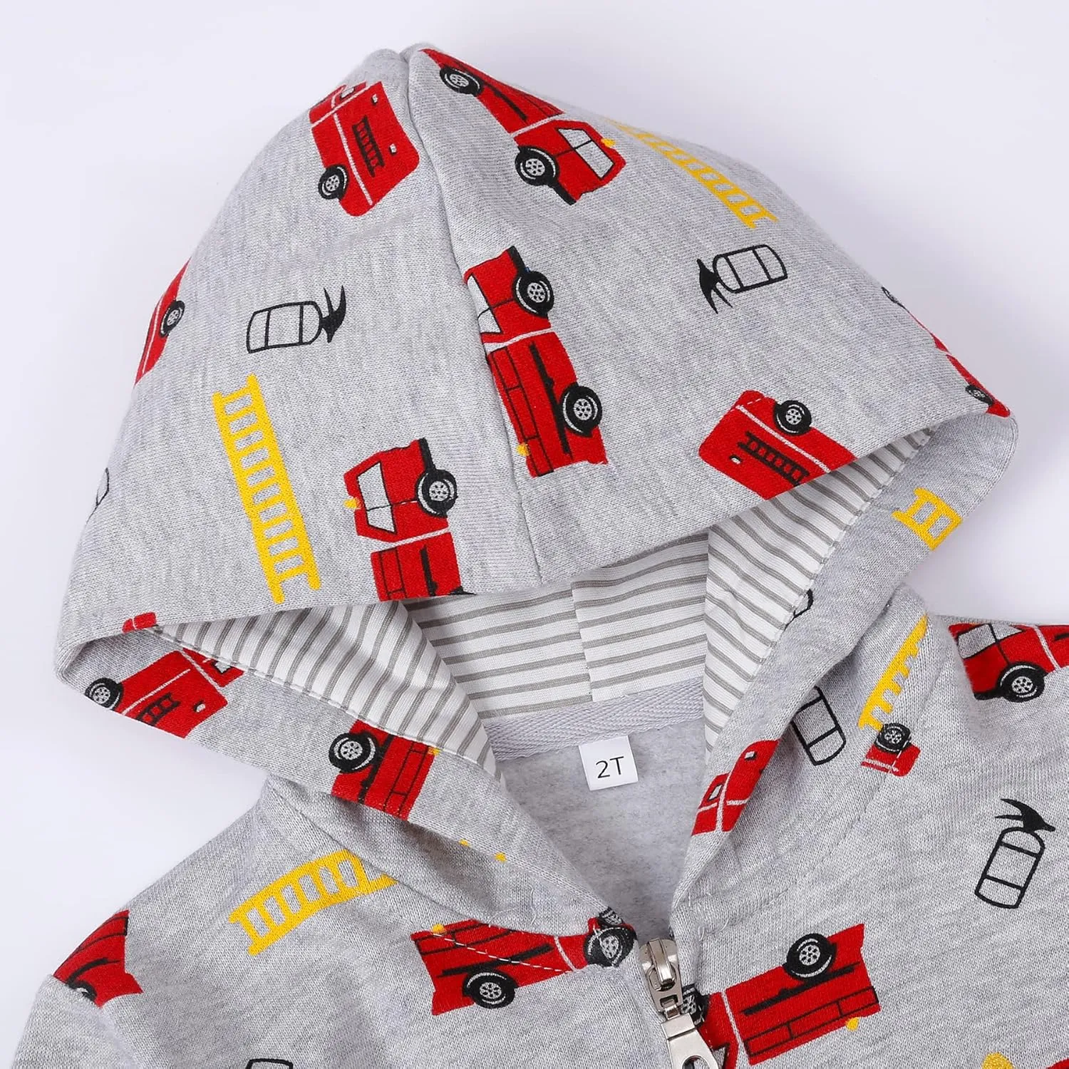 Toddler Zip Up Hoodie Sweatshirt Fall Clothes Boys Jacket With Hood 2-7 Years
