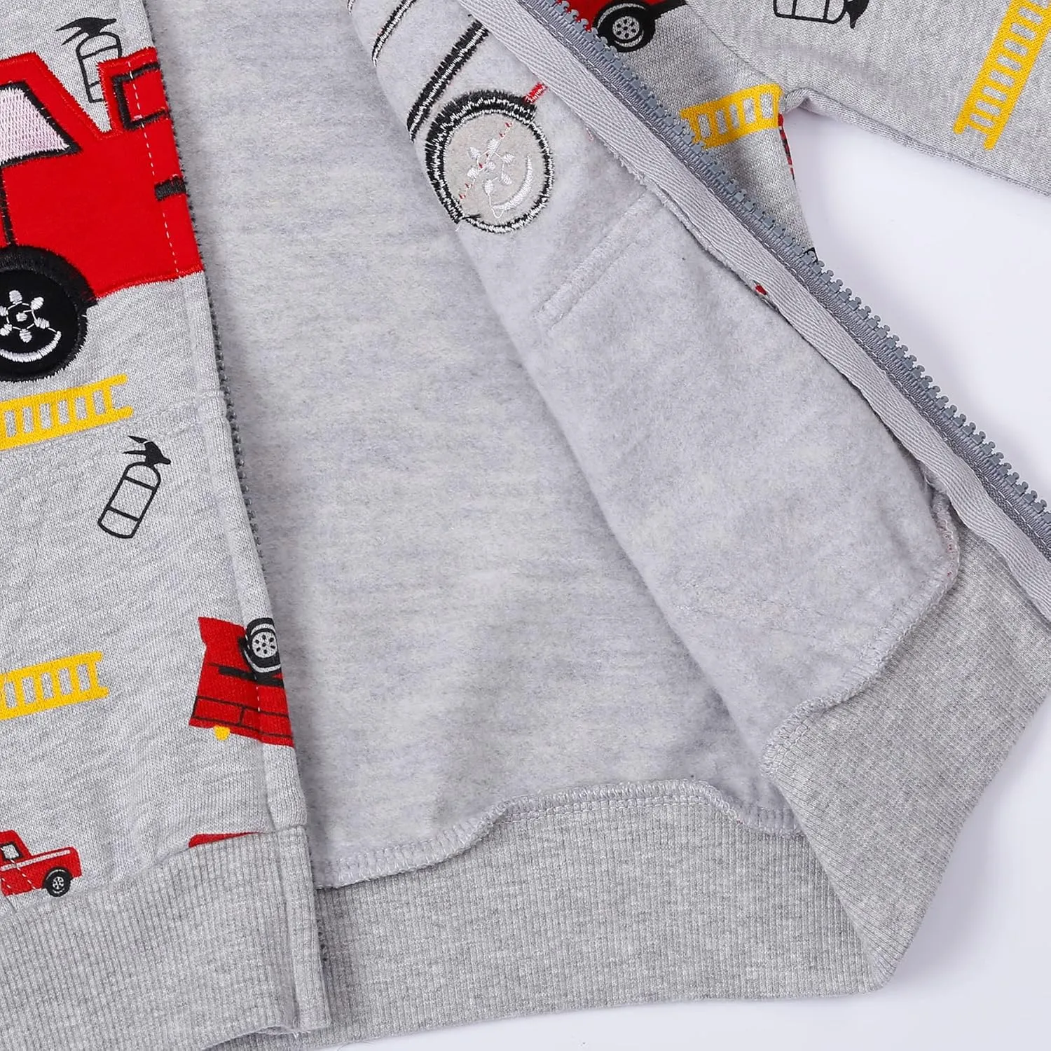 Toddler Zip Up Hoodie Sweatshirt Fall Clothes Boys Jacket With Hood 2-7 Years