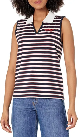 Tommy Hilfiger Women's Johnny Collar Polo Tank Top T-shrit