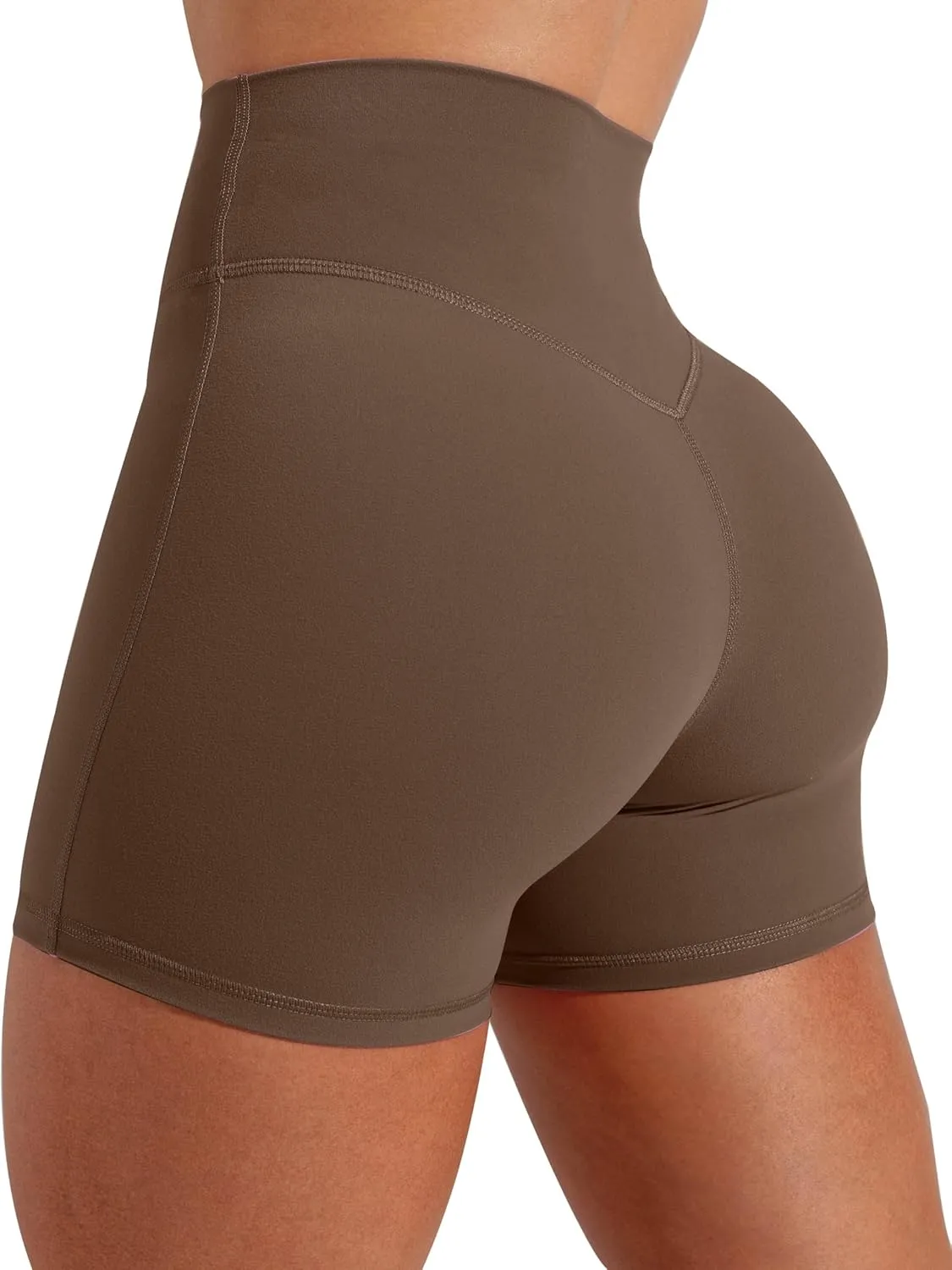 Unthewe Women's Workout Gym Biker Shorts High Waisted Athletic Booty Yoga Shorts with Tummy Control