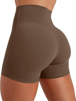 Unthewe Women's Workout Gym Biker Shorts High Waisted Athletic Booty Yoga Shorts with Tummy Control
