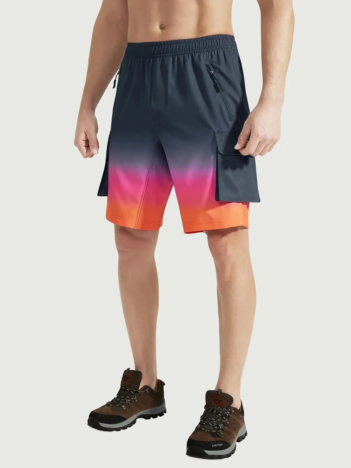 VAYAGER Men's Hiking Cargo Shorts Lightweight Multi Pocket Casual Outdoor Travel Shorts for Fishing Camping