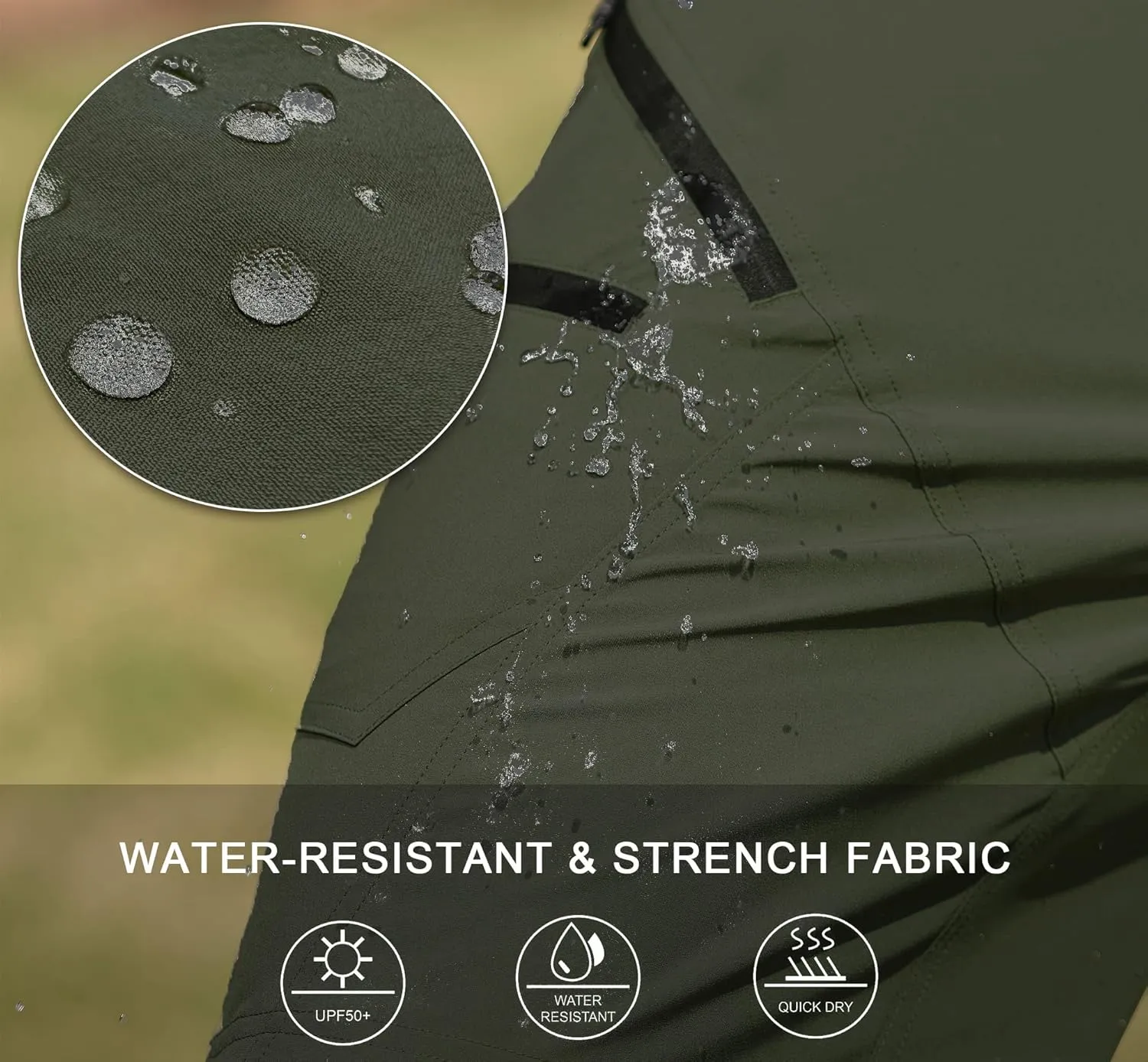 VAYAGER Men's Hiking Cargo Shorts Lightweight Multi Pocket Casual Outdoor Travel Shorts for Fishing Camping