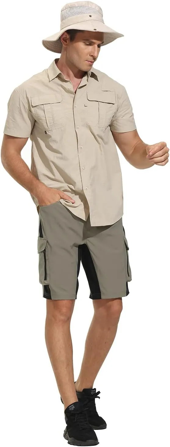 VAYAGER Men's Hiking Cargo Shorts Lightweight Multi Pocket Casual Outdoor Travel Shorts for Fishing Camping
