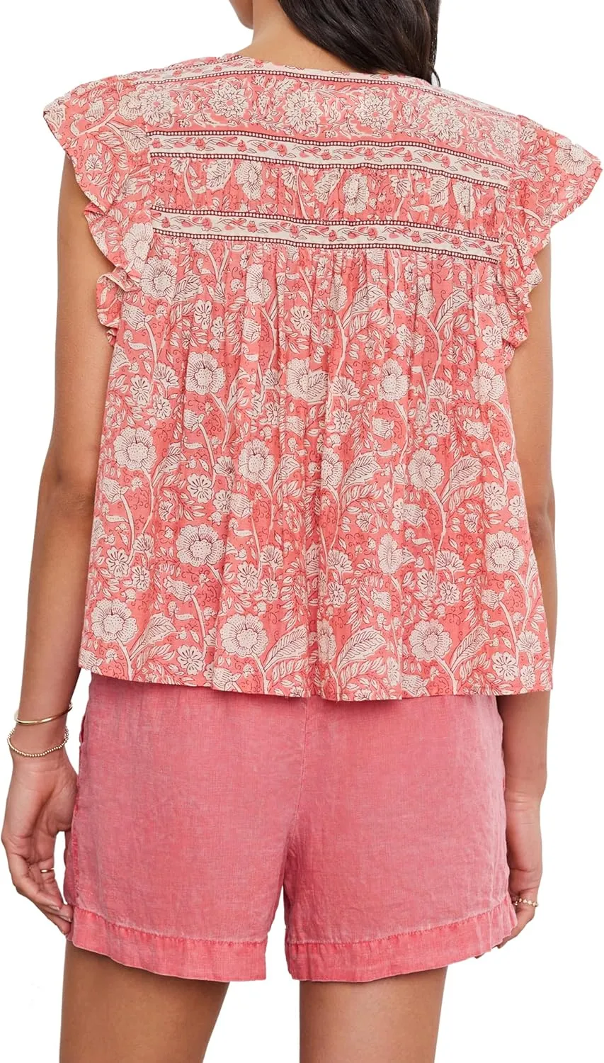 Velvet by Graham & Spencer Women's Kenzie Printed Voile Top