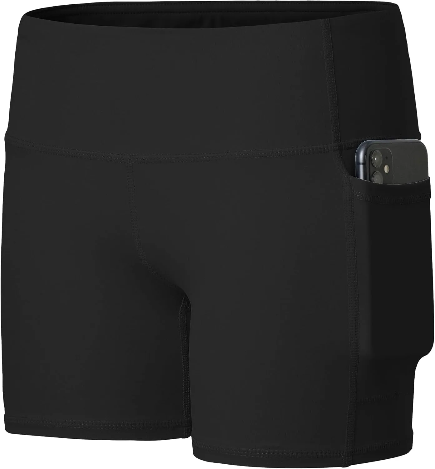 Willit Girls' 4" Volleyball Shorts Youth Spandex Biker Dance Yoga Athletic Shorts Kids Running with Pockets