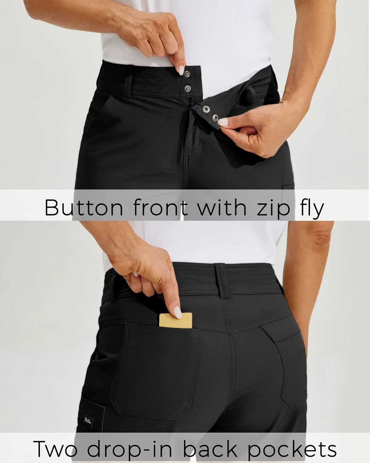 Willit Women's Golf Cargo Shorts Quick Dry Hiking Athletic Casual Summer Shorts with Pockets 5"