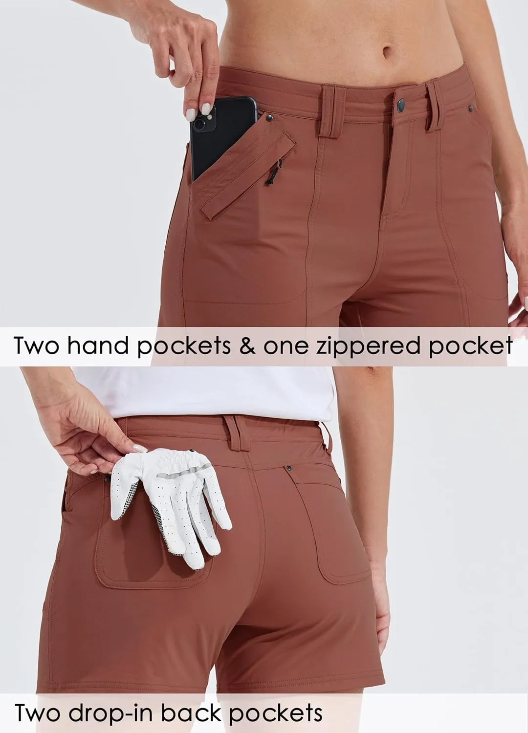 Willit Women's Golf Hiking Shorts Quick Dry Athletic Casual Summer Shorts with Pockets 4.5 in