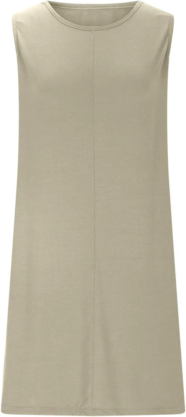 Women Cutout Back Mini Dress Summer Sleeveless V Neck Casual Tank Dresses 2025 Solid Beach Vacation Flare Sundress