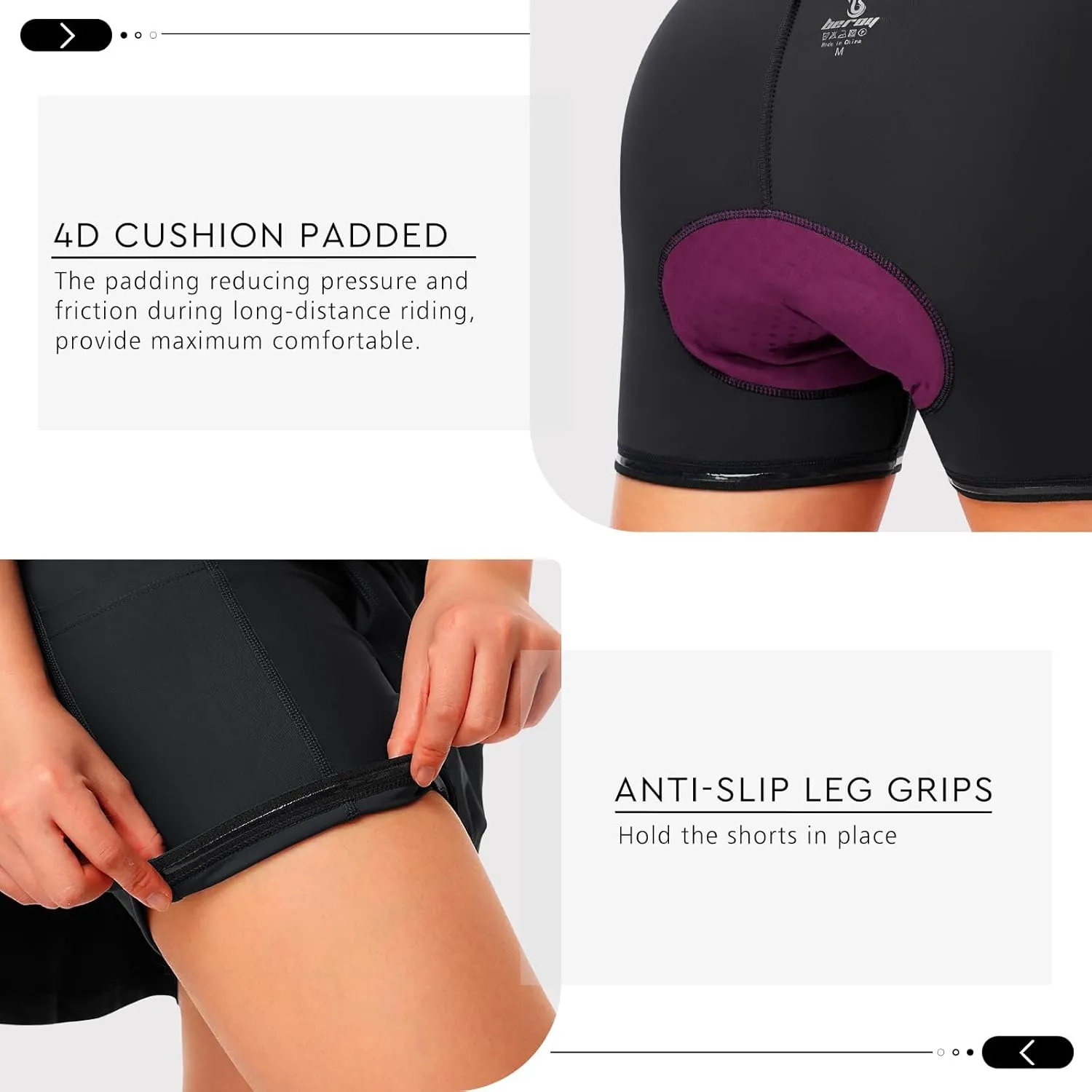 Women Cycling Skirts Shorts Padded Bike Shorts Biking Skorts Riding Road Bicycle Pantskirt with Pockets