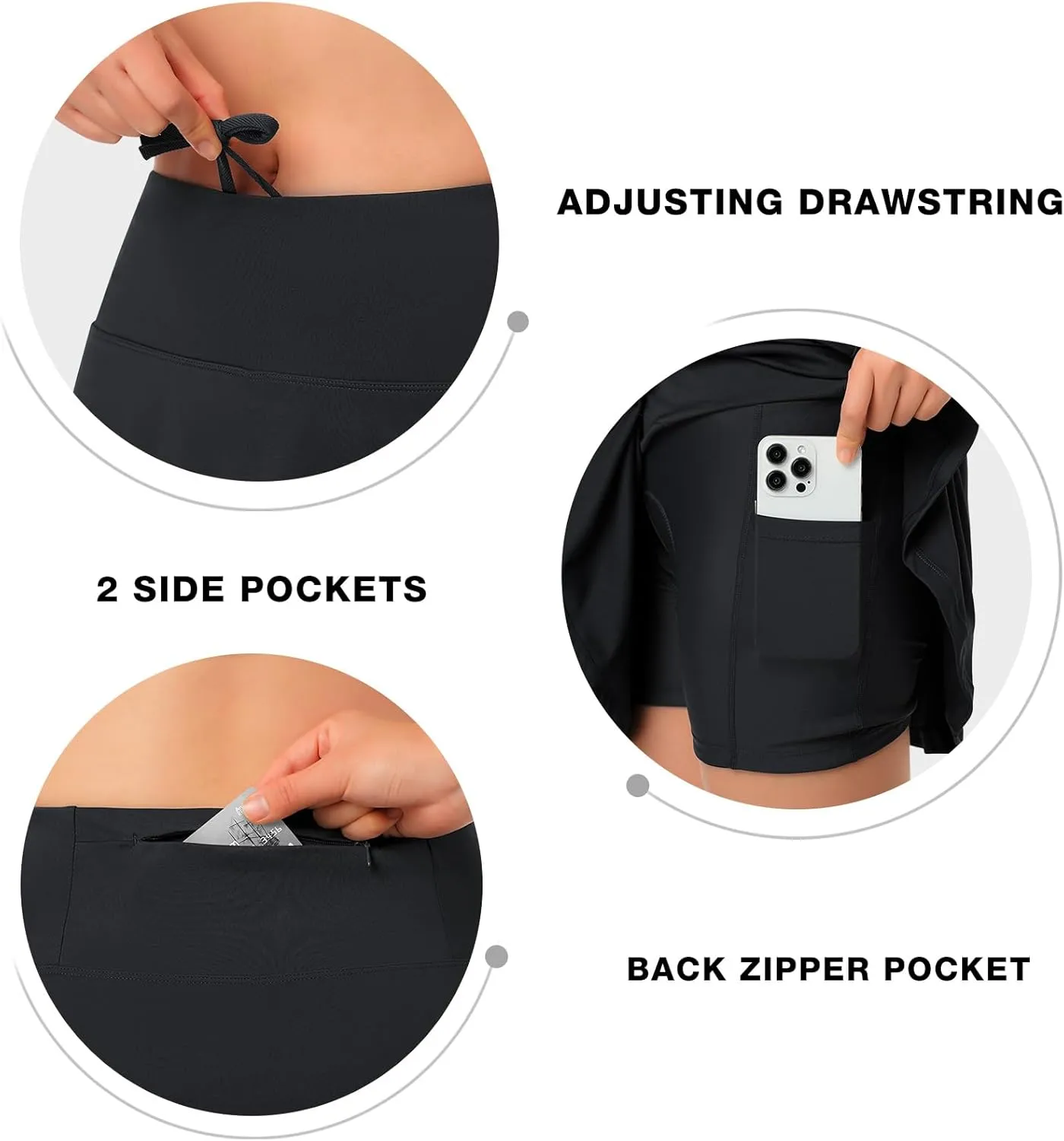 Women Cycling Skirts Shorts Padded Bike Shorts Biking Skorts Riding Road Bicycle Pantskirt with Pockets