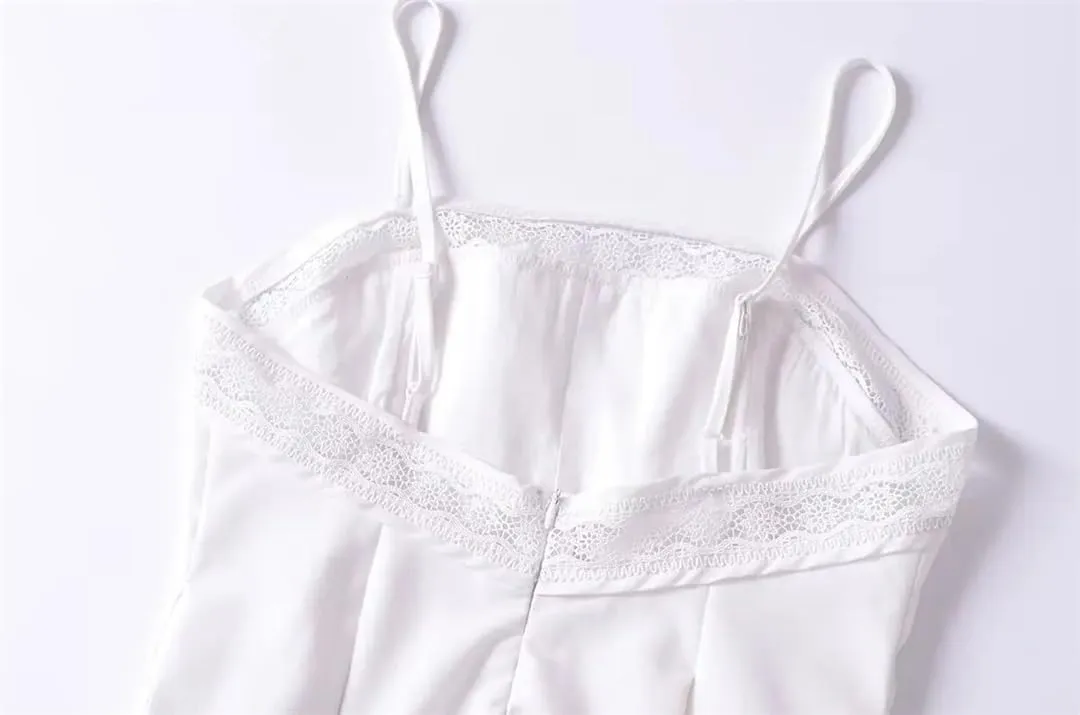 Women Lace Patchwork Camisole Summer Crop Top Slim Tank Tops