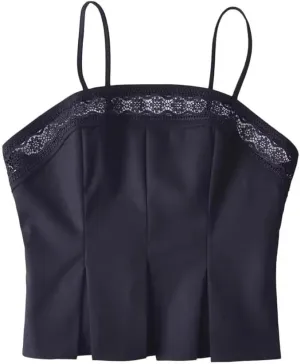 Women Lace Patchwork Camisole Summer Crop Top Slim Tank Tops