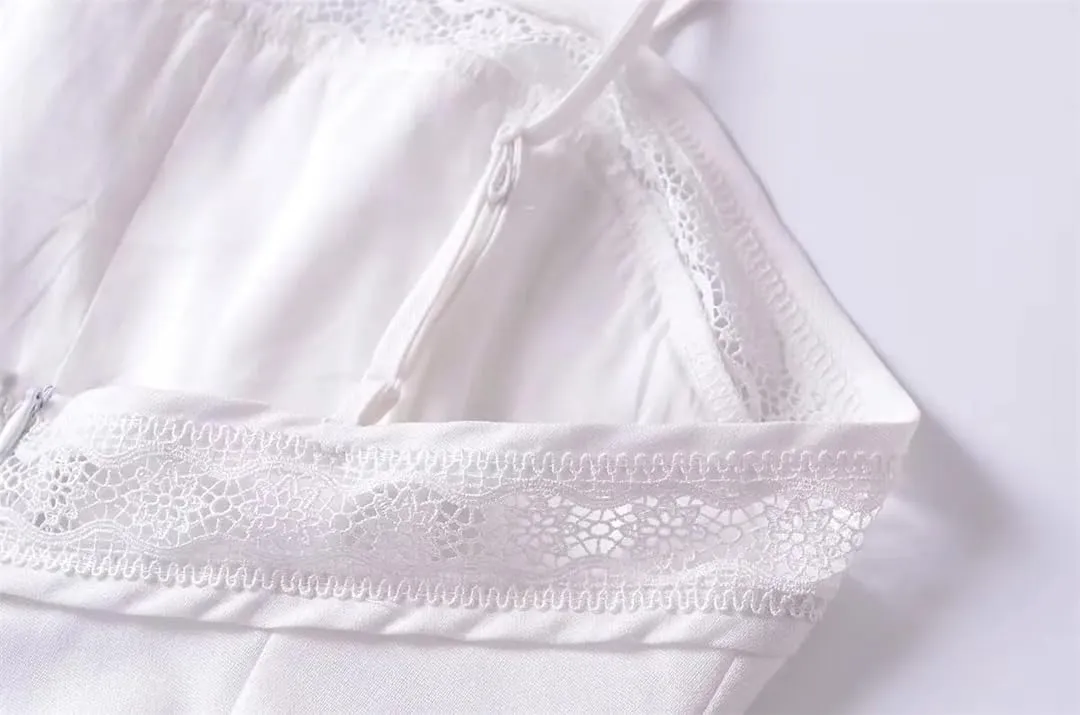 Women Lace Patchwork Camisole Summer Crop Top Slim Tank Tops
