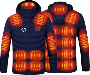 Women Men Heated Jacket, 4 Heating Modes 19 Heating Zones Winter Thermal Coats Cold Weather Ski Fishing Gear