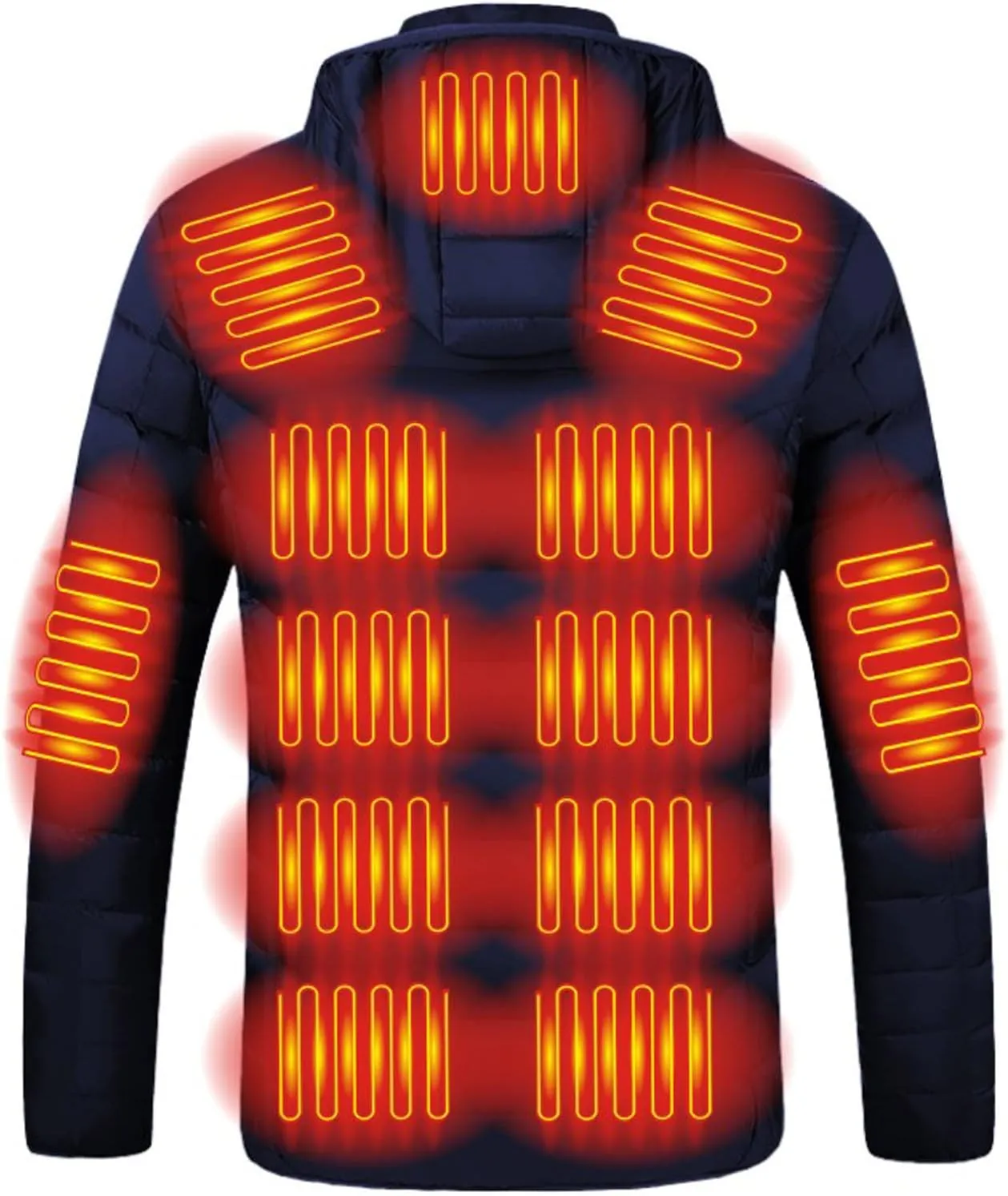 Women Men Heated Jacket, 4 Heating Modes 19 Heating Zones Winter Thermal Coats Cold Weather Ski Fishing Gear