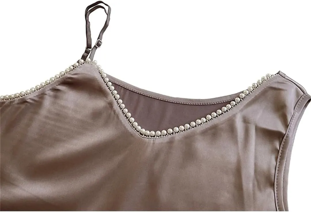 Women's Camisole Vest Spring and Summer Irregular Satin Sleeveless top