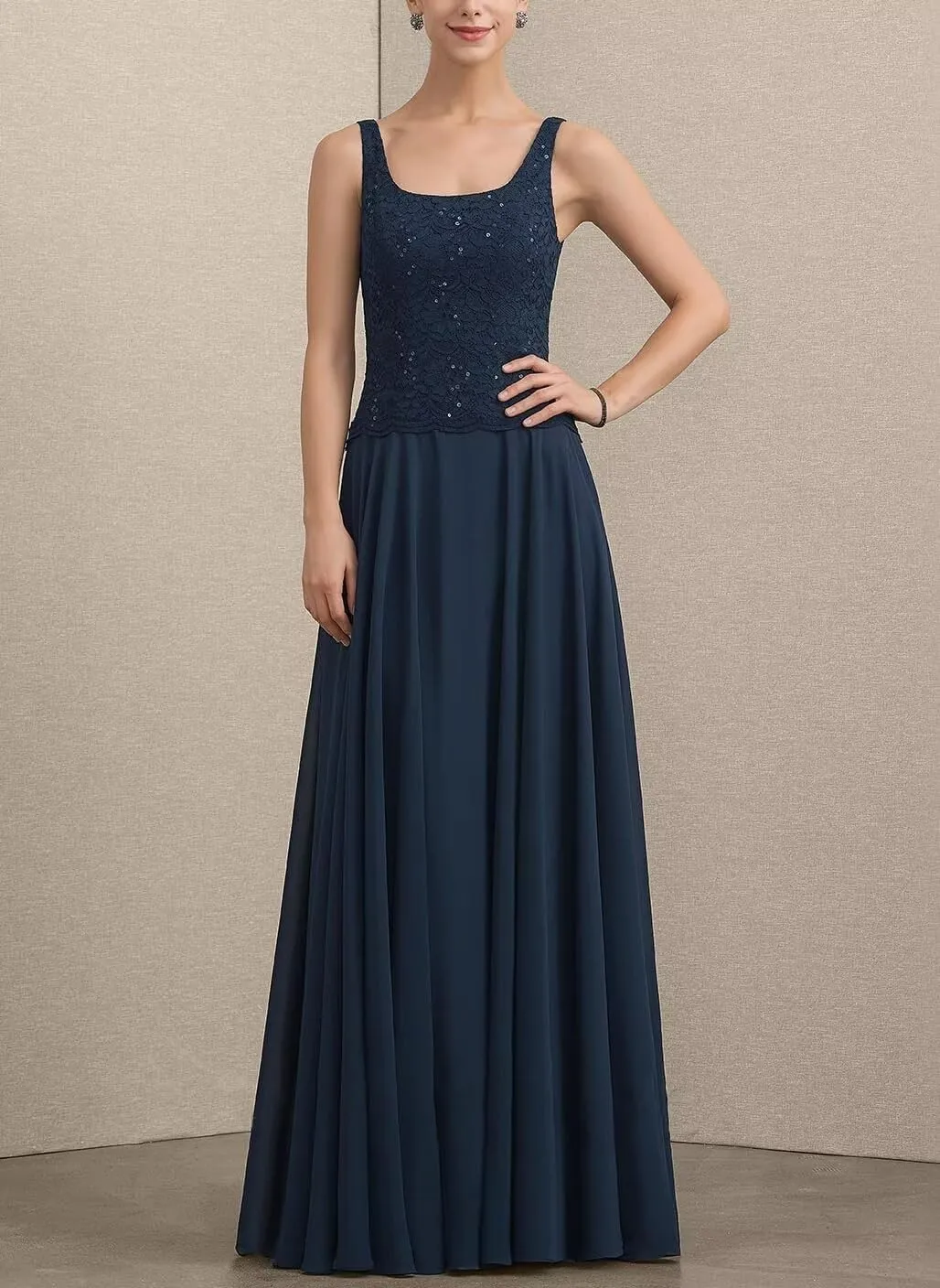 Women's Formal Dresses with Lace Jackets 2025 Chiffon 2 Pieces Mother of The Bride Dress