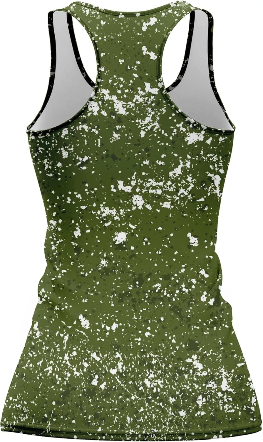 Womens Graphic Tank Tops Racerback Sleeveless Summer Heart Print Top