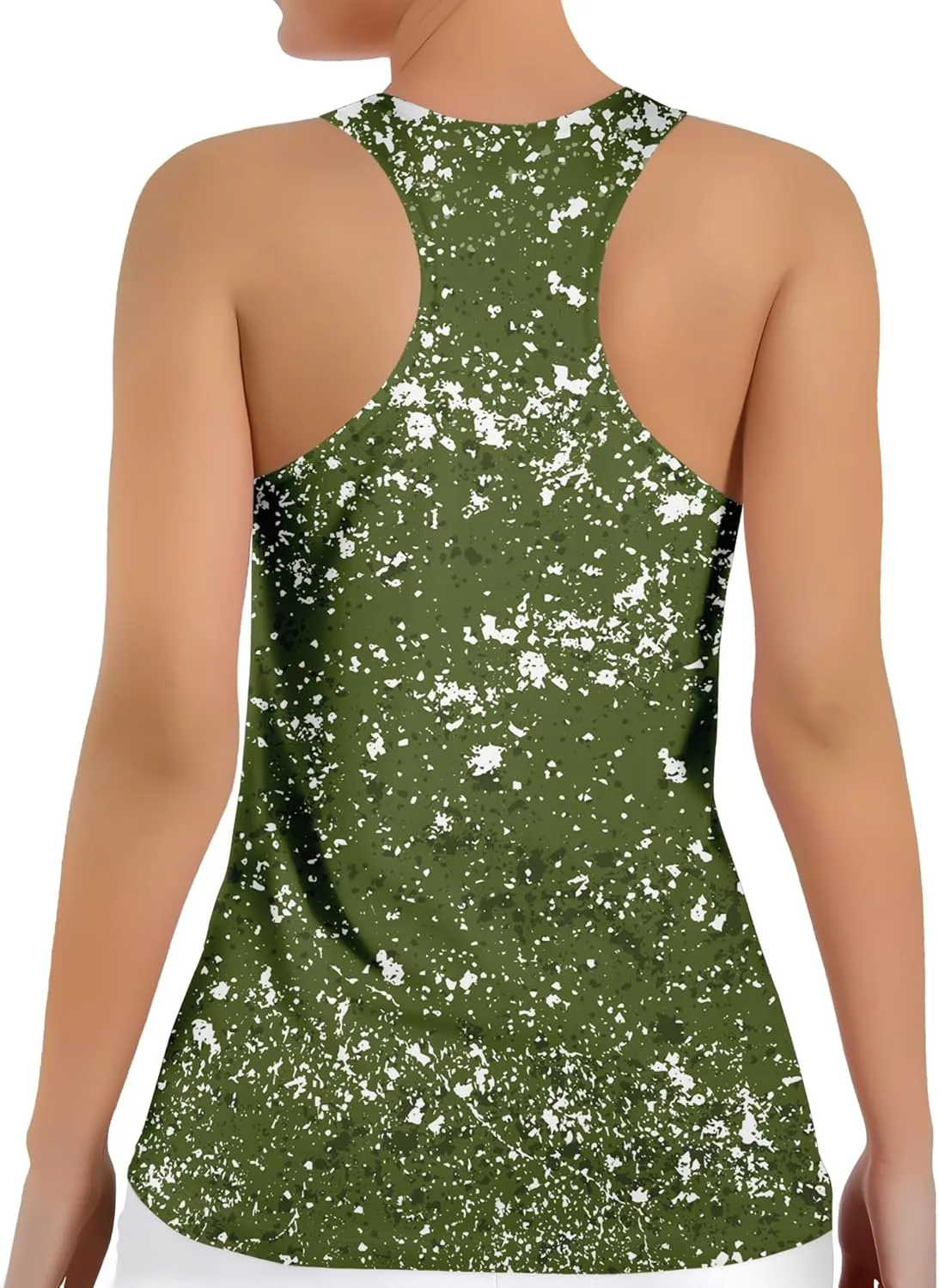 Womens Graphic Tank Tops Racerback Sleeveless Summer Heart Print Top
