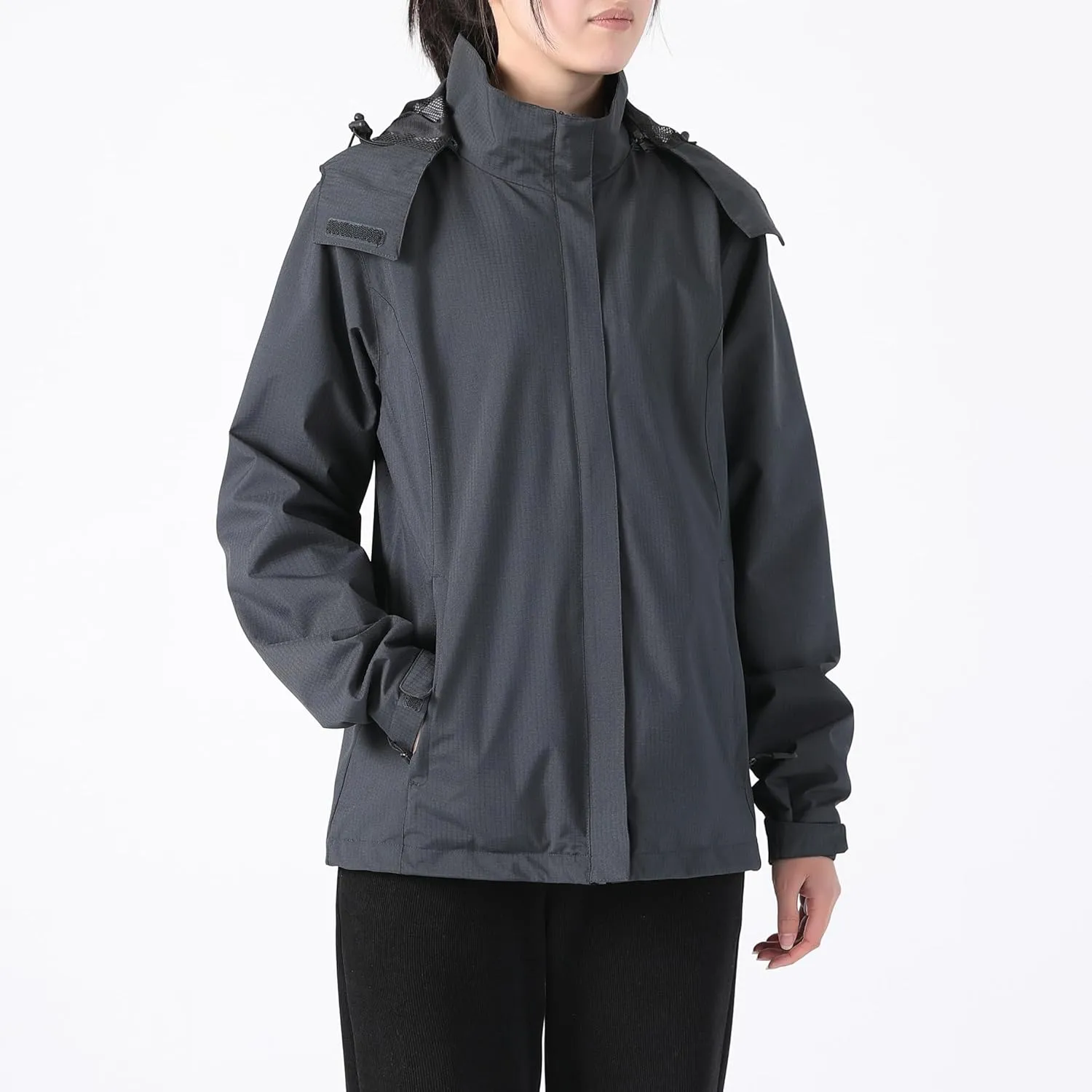 Women's Lightweight Rain Jacket with Hood, Waterproof Travel Jacket