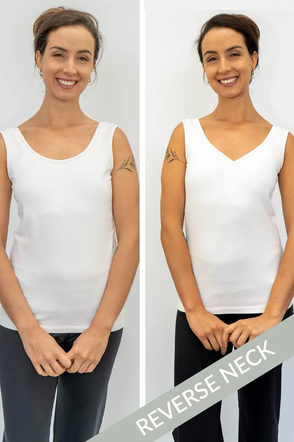 Women's Organic Pima Cotton Reversible 2 in 1 Tank Top