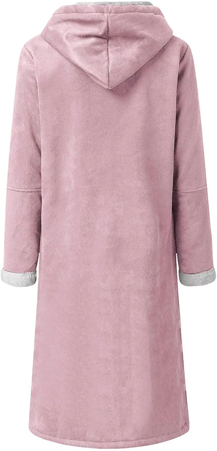 Womens Plus Size Sherpa Lined Jacket 2024 Duffle Toggle Fleece Trench Coat Trending Fall Winter Clothes Outwear Coats