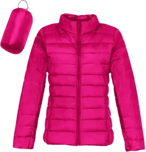 Womens Puffer Jacket 2025 Winter Warm Packable Down Jacket Lightweight Slim Fit Hooded Jacket Short Duck Down Coat
