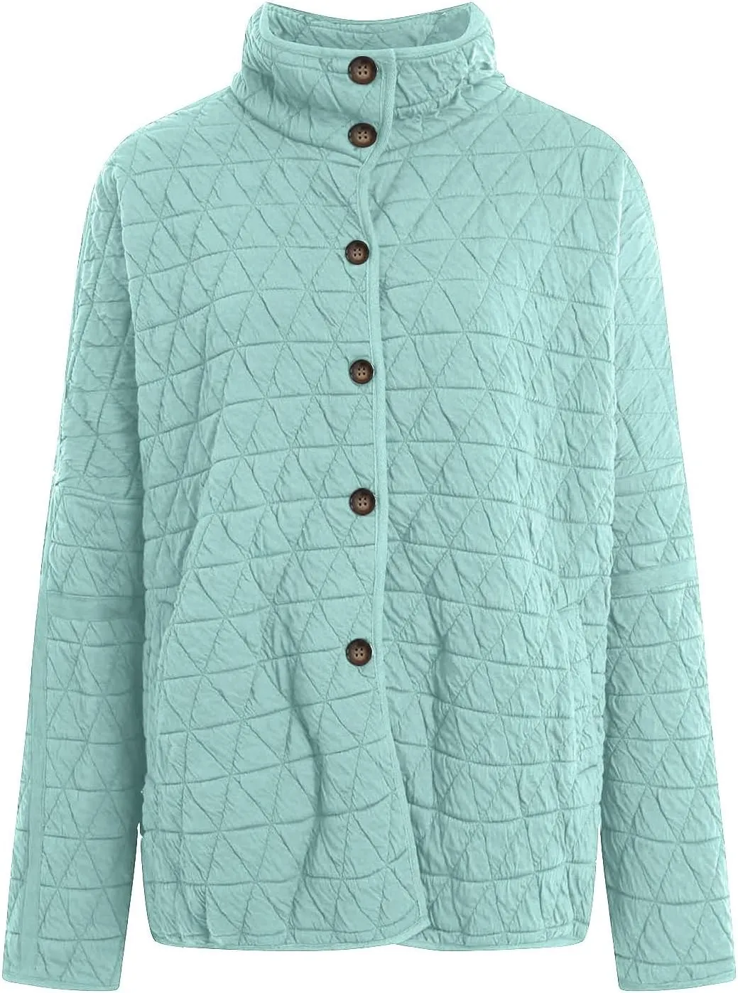 Women's Quilted Lightweight Jackets Long Sleeve Winter Cropped Cotton Padded Coat Jacket Tie Front Puffy Outwear