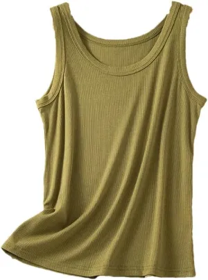 Women's Ribbed Cotton Sleeveless Camisole Top