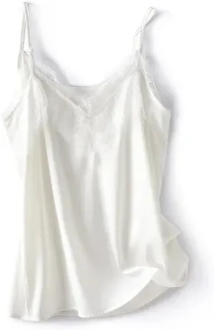 Women's Silk Camisole Lace Sling V-Neck Satin Vest Top
