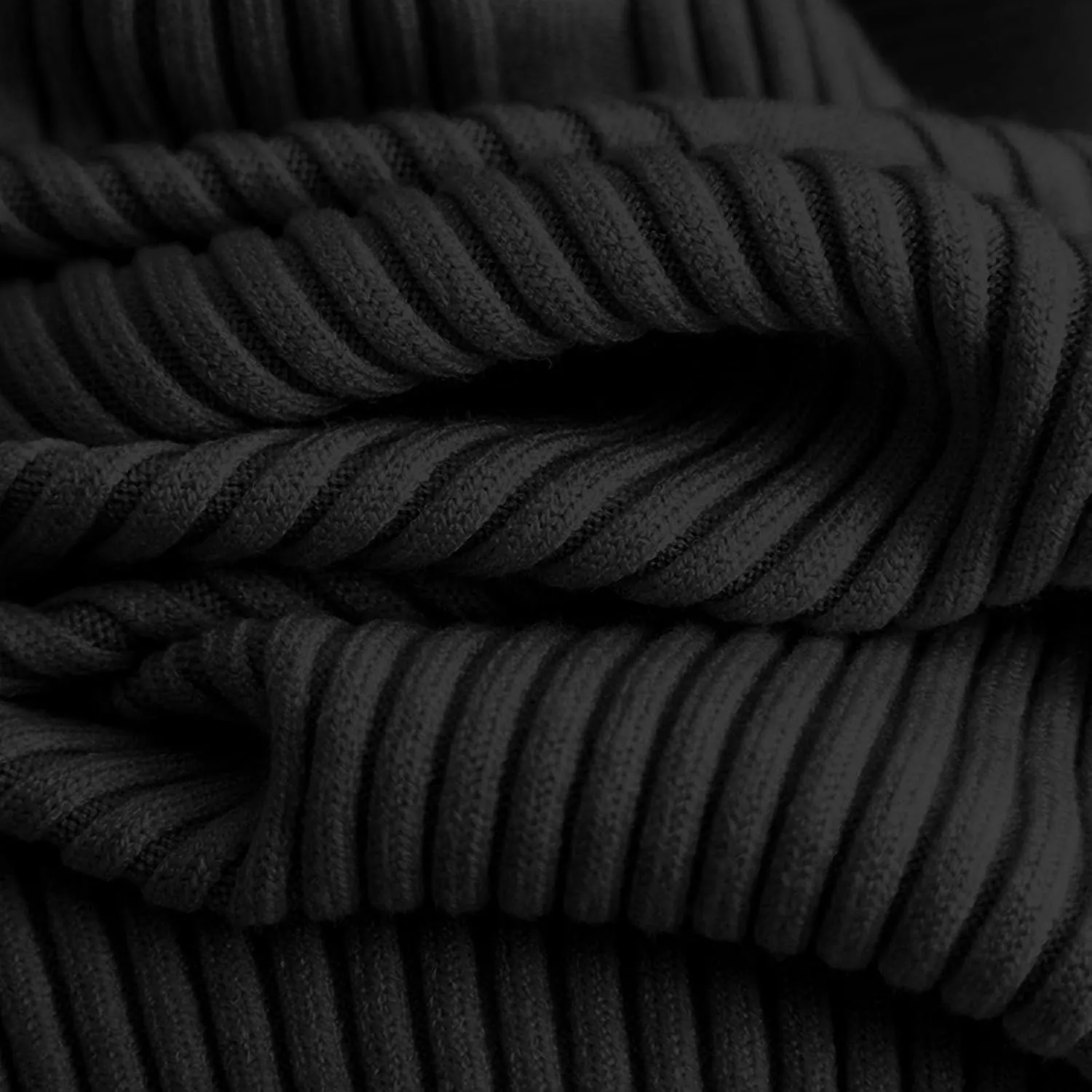 Women's Summer Autumn Trousers Solid Color Wide Leg Pants Ribbed Knitted Casual Pant High Waist Drape Loose Trouser