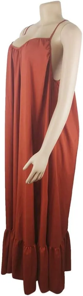 Women's Summer Casual Sleeveless Strappy Backless Maxi Dress Pleated Tiered Flowy Beach Vacation Long Dresses Sundress
