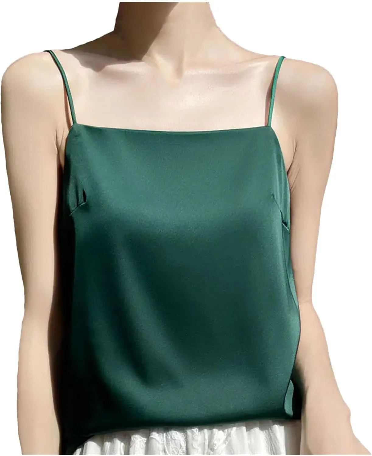Women's Suspended Tank Top Versatile Base Layer Satin Sleeveless Camisoles