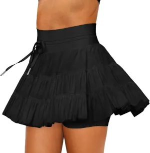 Women's Tennis Sweet Skirts with Shorts High Waisted with Pockets Inner Shorts for Athletic Skirts