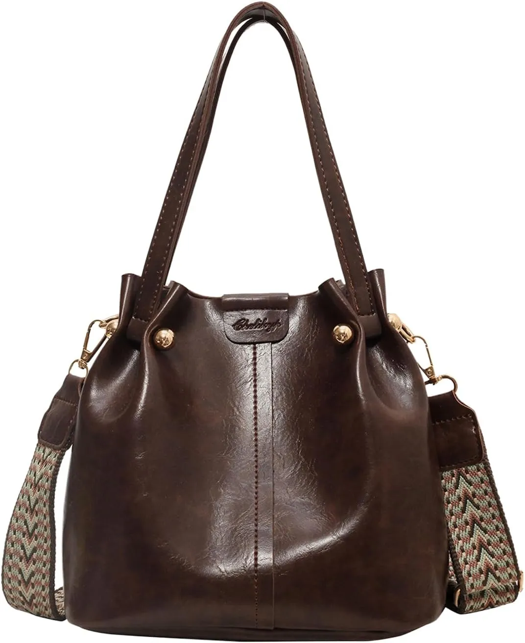 Womens Vintage Crossbody Shoulder Bucket Bags Top Handle Handbag Hobo Purses