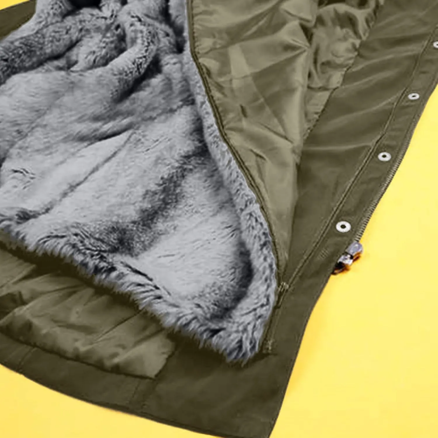 Womens Warm Winter Coats Fuzzy Fleece Lined Parka Slim Fit Thicken Sherpa Hooded Long Jackets Outerwear