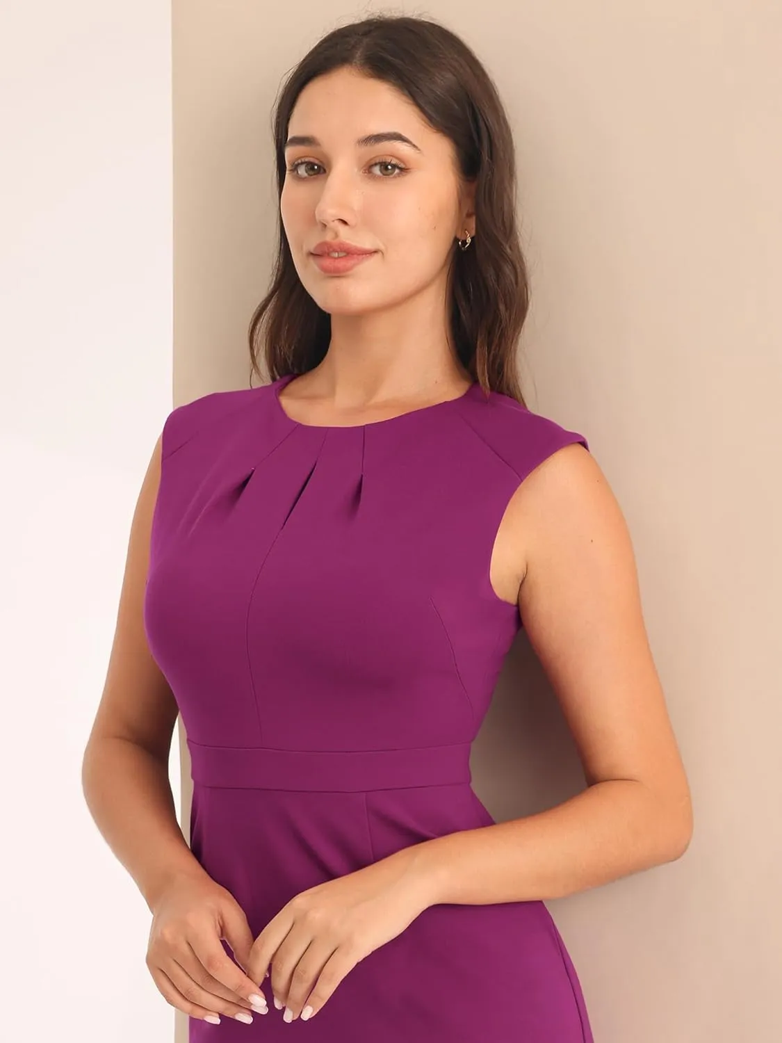 Women's Work Pencil Dresses Sleeveless Professional Business Sheath Dress
