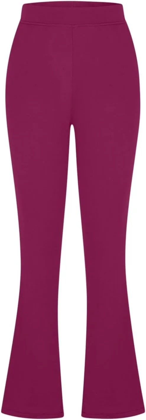 Work Pants for Women 2025 High Waist Stretch Comfy Dressy Flare Long Pants Casual Pull On Office Business Trousers
