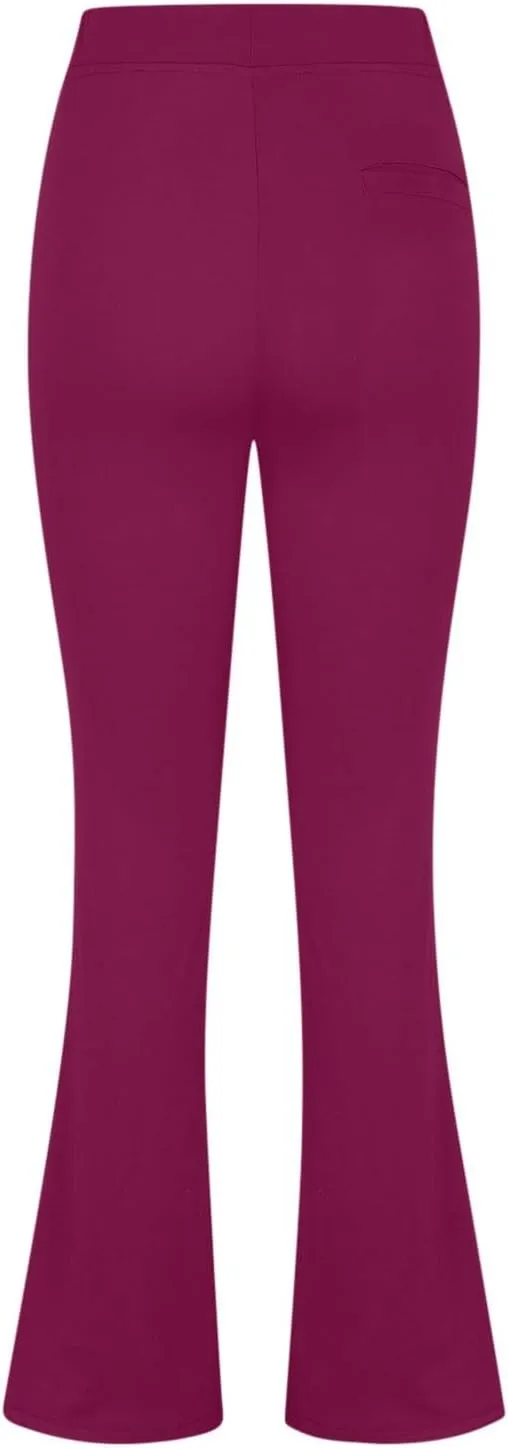 Work Pants for Women 2025 High Waist Stretch Comfy Dressy Flare Long Pants Casual Pull On Office Business Trousers