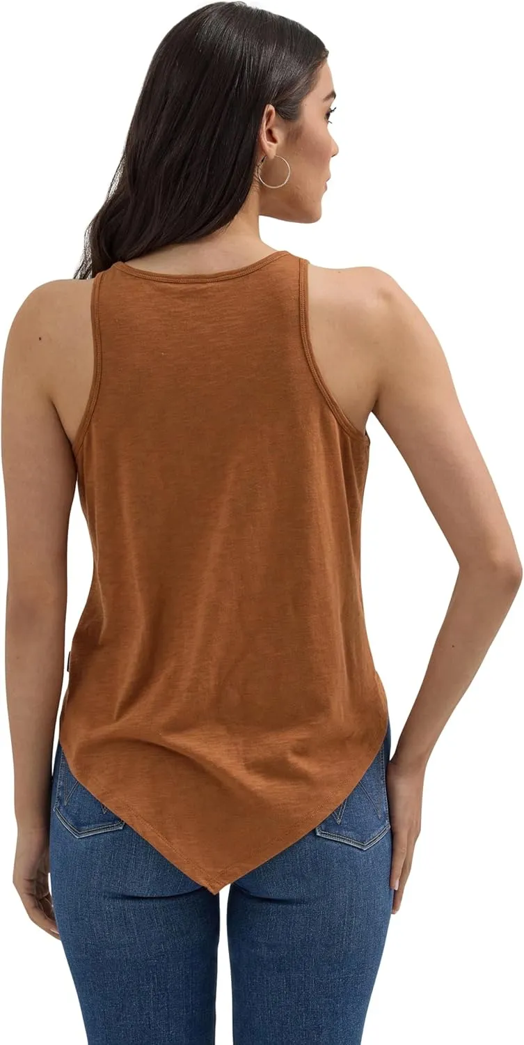 Wrangler Sienna Brown Women's Bandana Diamond Front Tank Top 112362283