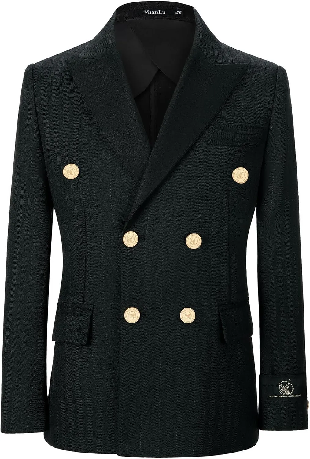 YuanLu Kids Boys Suit Button Down Blazer Casual Wear Dress Jacket Slim Fit Sport Coat